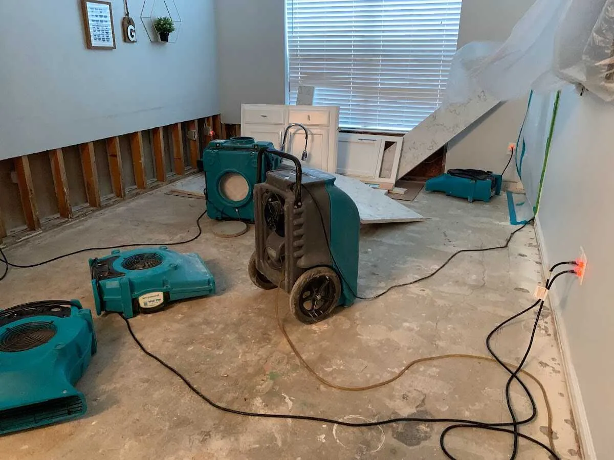 Dehumidifier in flood-cut room for Water Extraction & Removal in Applewood